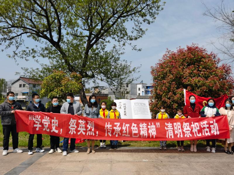 油坝乡机关党支部开展清明祭扫活动 图1